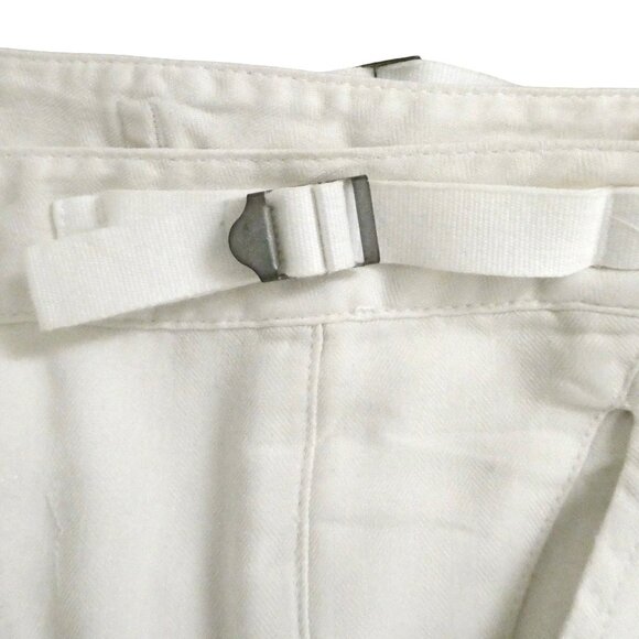 DA-NANG Fan embroidered cropped silk twill pants sz L wide leg y2k - Picture 9 of 9